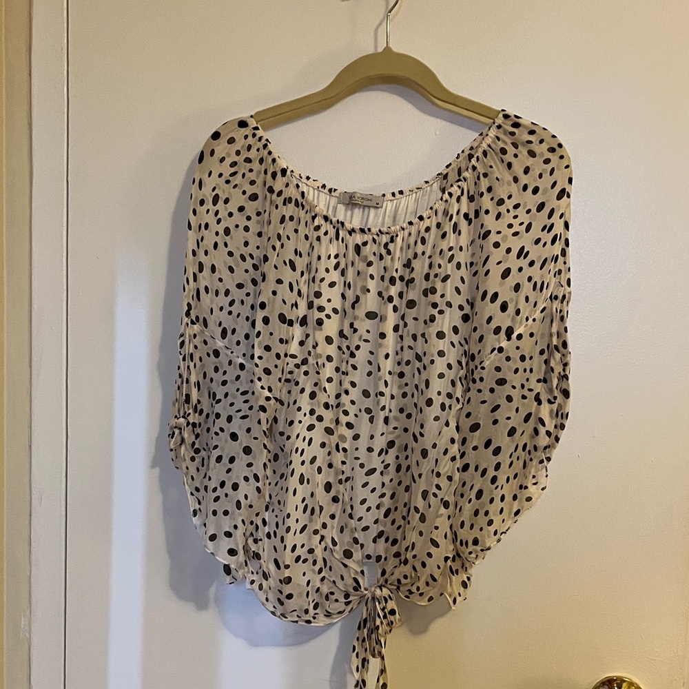Polka Dot Women's Blouse, Medium, Made in Italy. Polka dots are back!